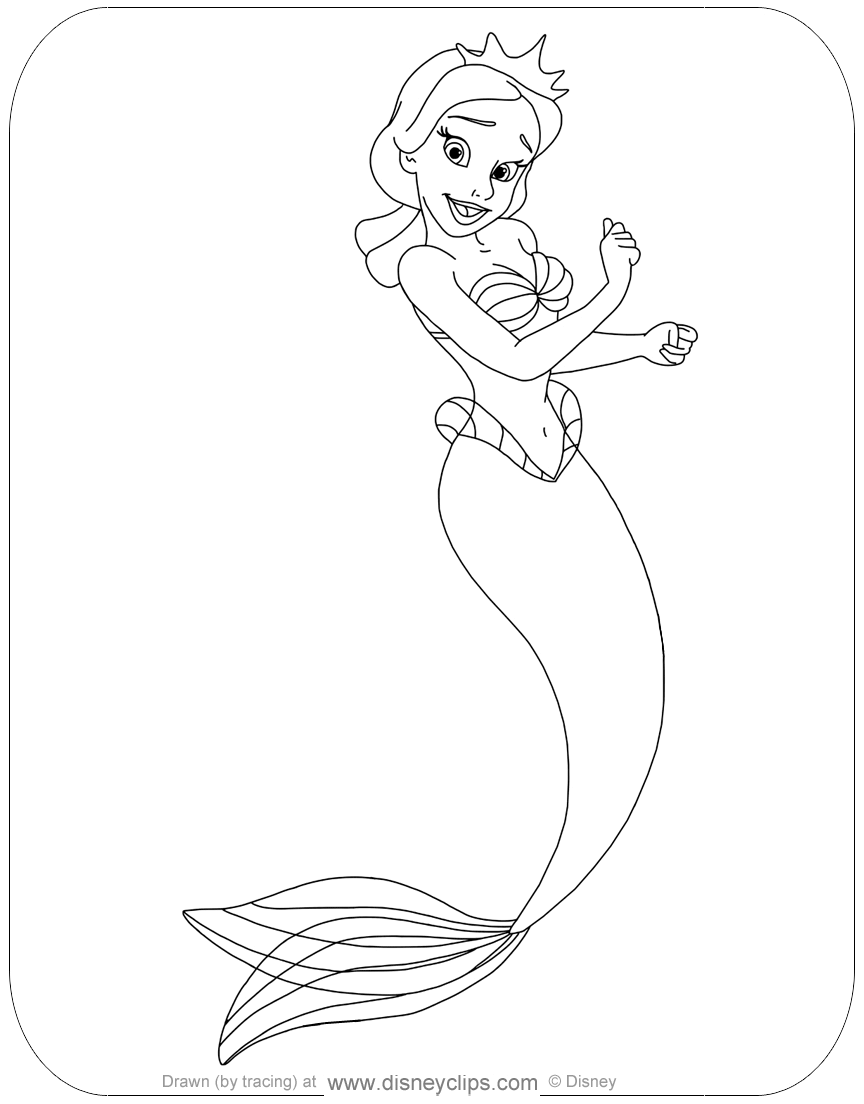 The little mermaid coloring pages