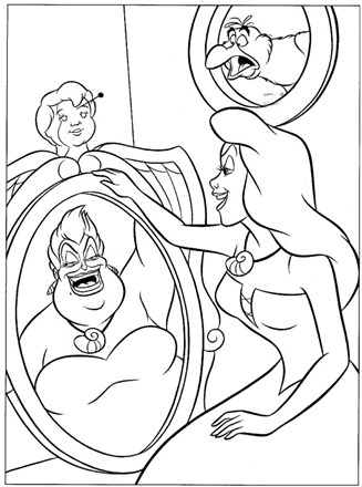 The little mermaid coloring page