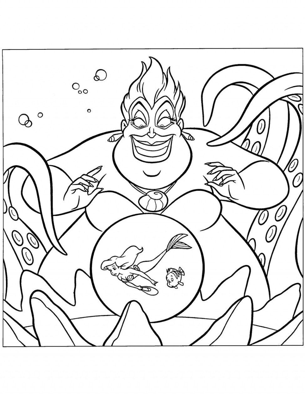 Excellent photo of ariel coloring page