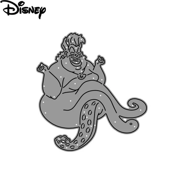 Disney villains ursula metal cutting dies the little mermaid characters die cuts for diy scrapbook paper