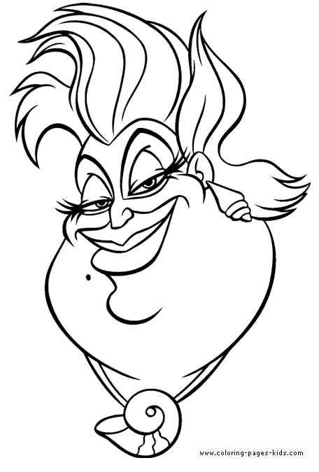 Ursula mermaid coloring pages ariel coloring pages disney coloring pages