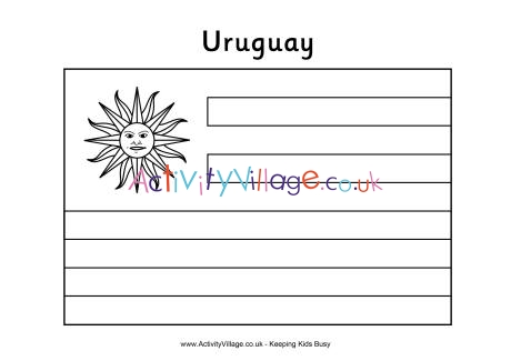 Uruguay flag louring page
