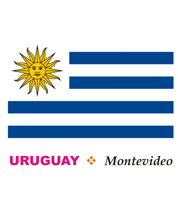 Uruguay flag coloring pages for kids to color and print