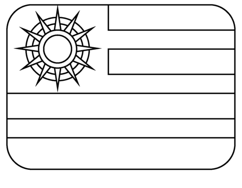 Flag of uruguay emoji coloring page free printable coloring pages