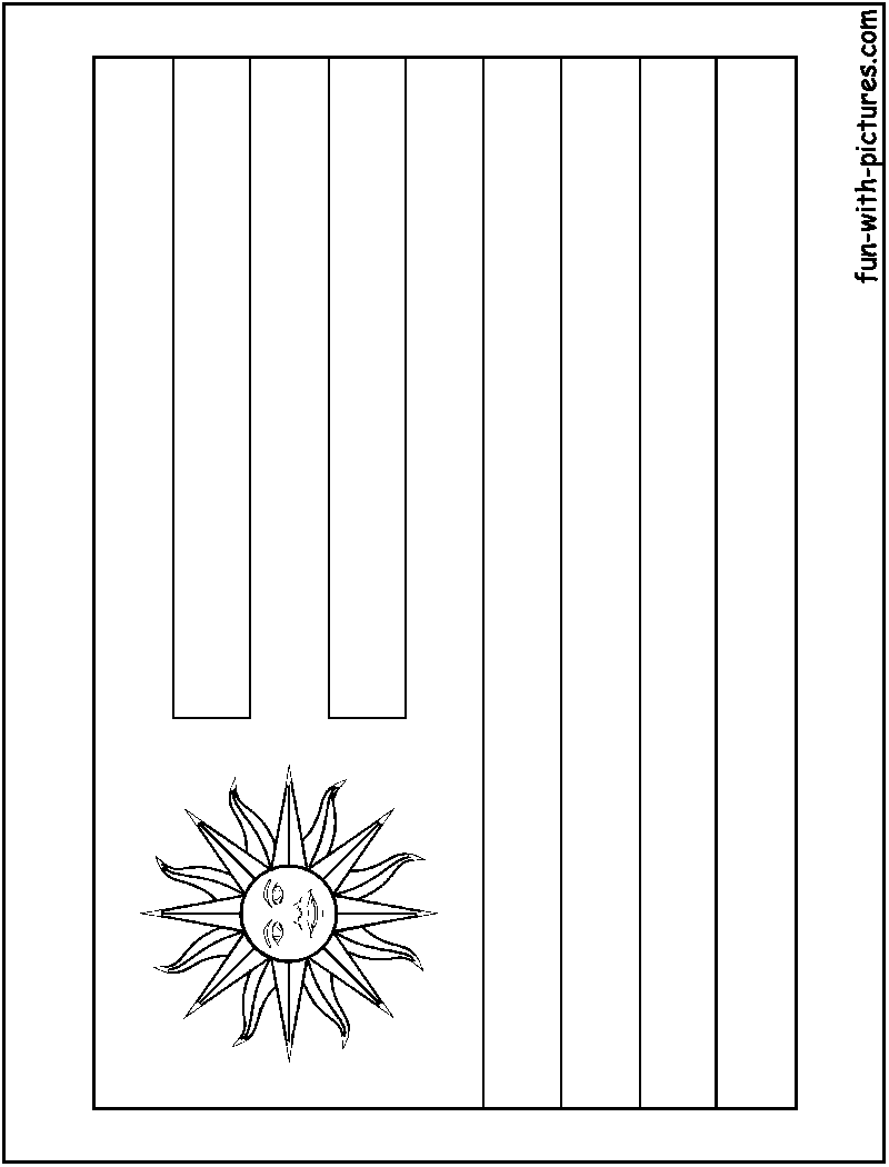Uruguay flag coloring page