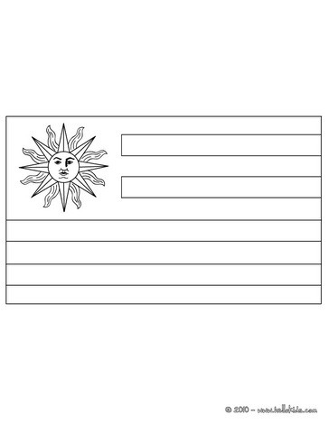 Flag of uruguay coloring pages