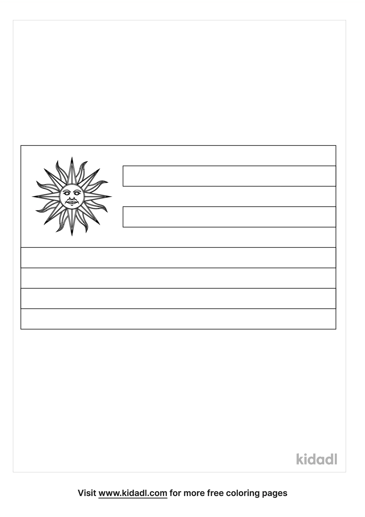 Free uruguay flag coloring page coloring page printables