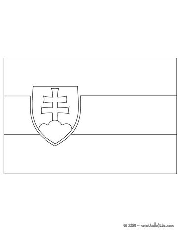 Flag of slovakia coloring pages