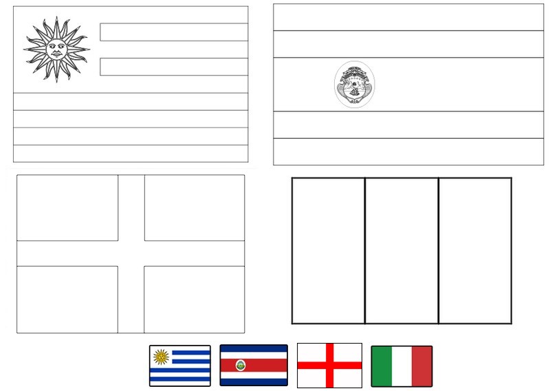 Coloring page fifa world cup group d uruguay