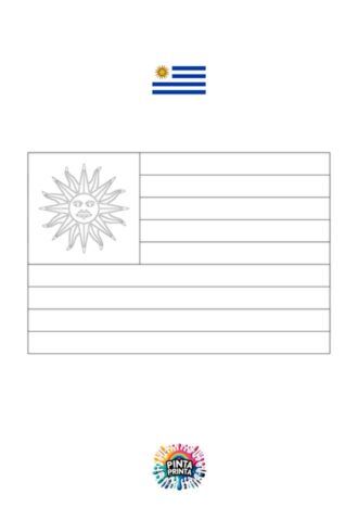Ð dibujos de bandera de uruguay para colorear dale color ahora