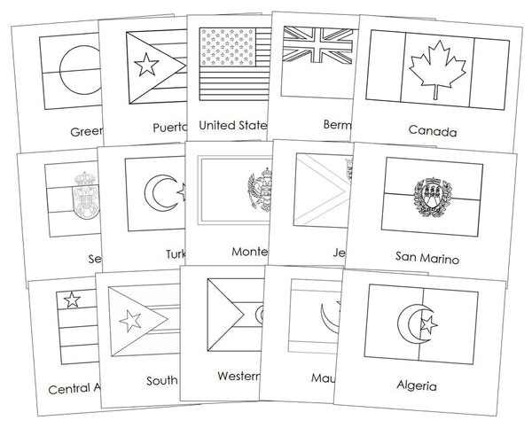 Flags of the world blackline masters bundle