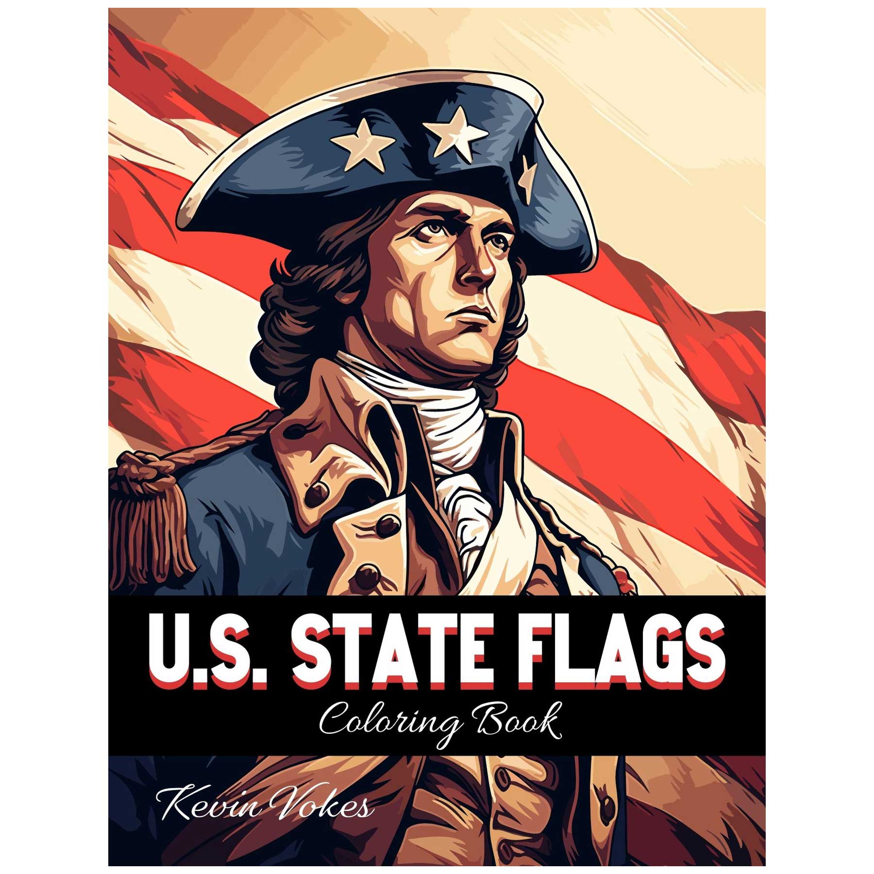 Us state flags coloring book by kevin vokes usa flag co