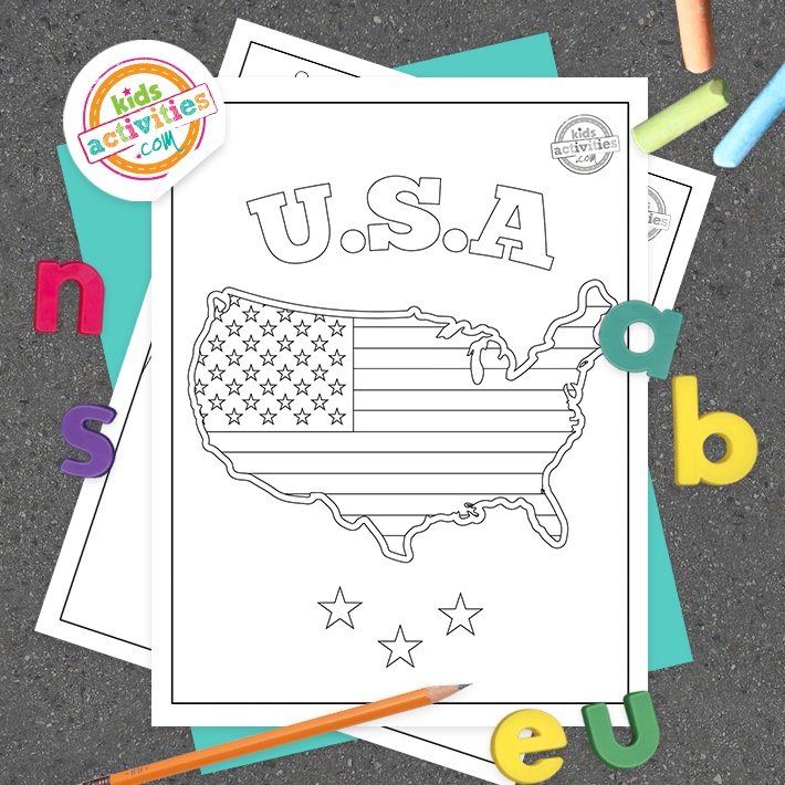 Printable fun patriotic american flag coloring pages kids activities blog