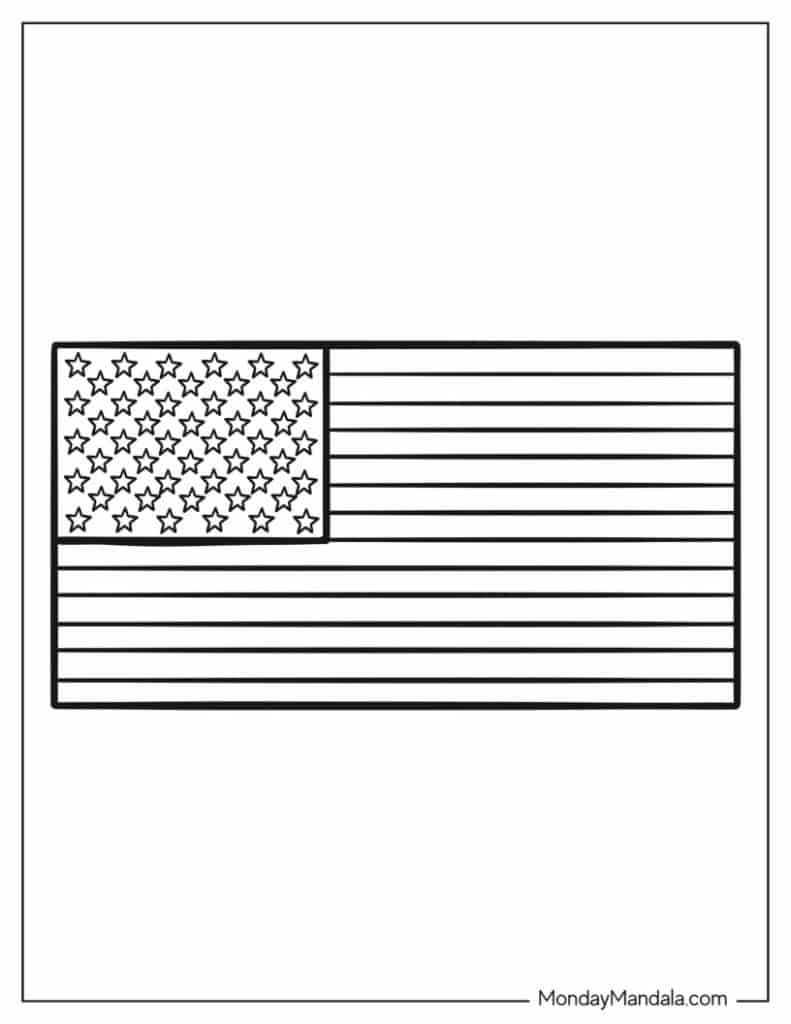 American flag coloring pages free pdf printables