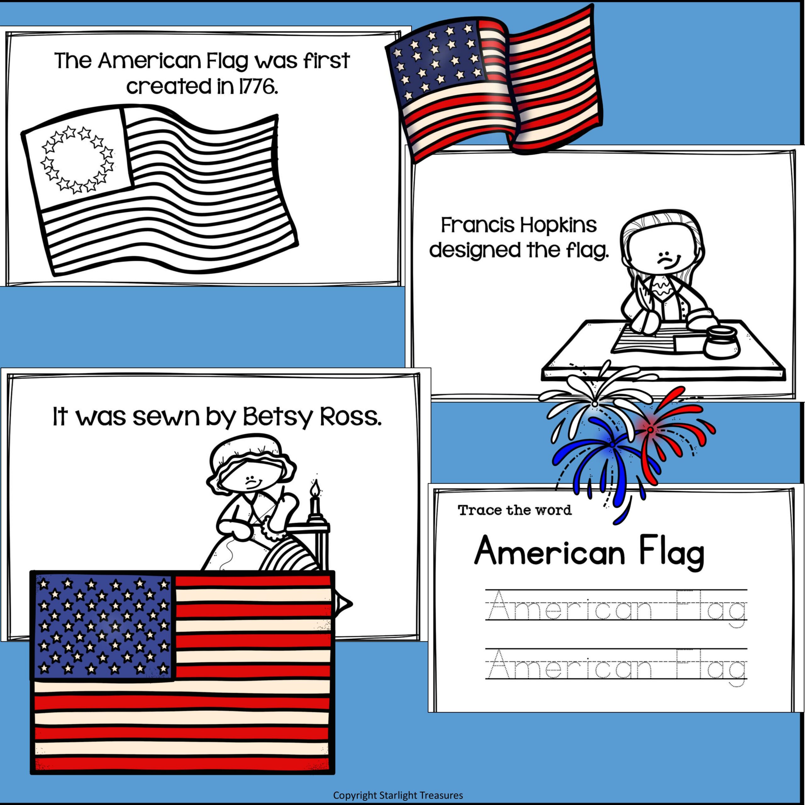 American flag mini book for early readers american symbols made by teachers