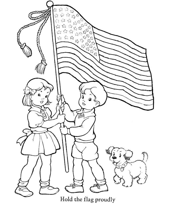 American flag coloring pages