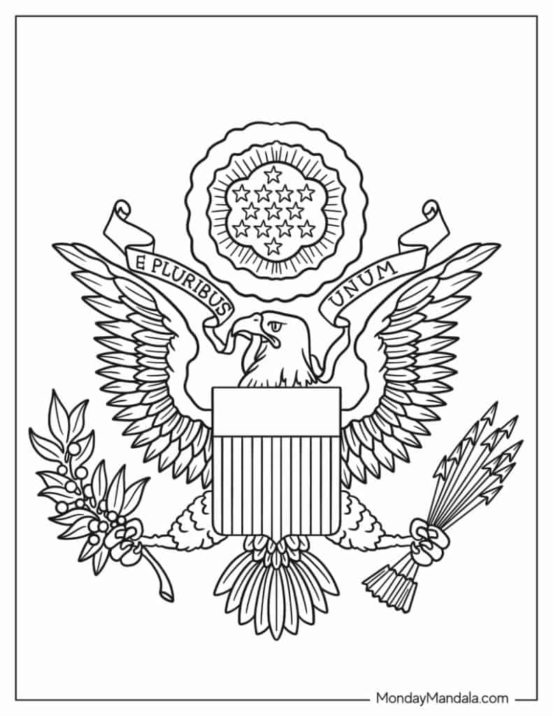 American flag coloring pages free pdf printables