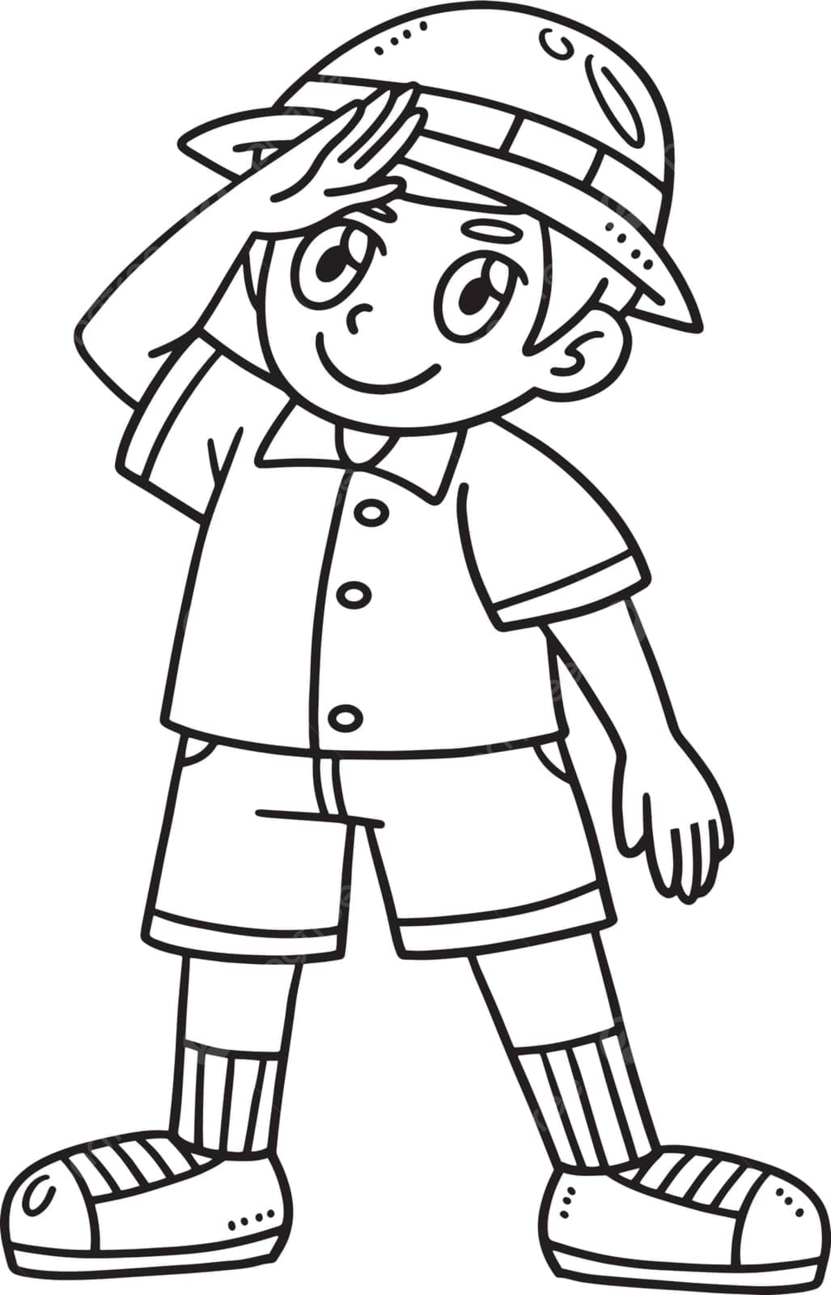 Child saluting isolated coloring page for kids colouring colour folded american flag vector colouring colour folded american flag png and vector with transparent background for free download