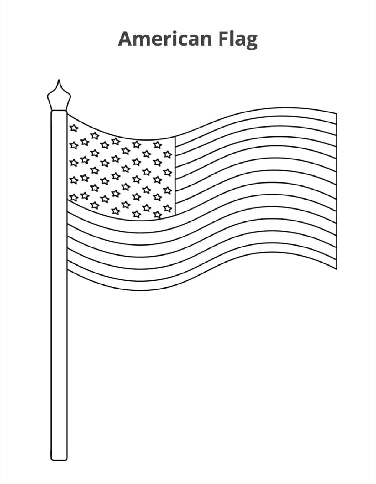 Free american flag usa coloring pages