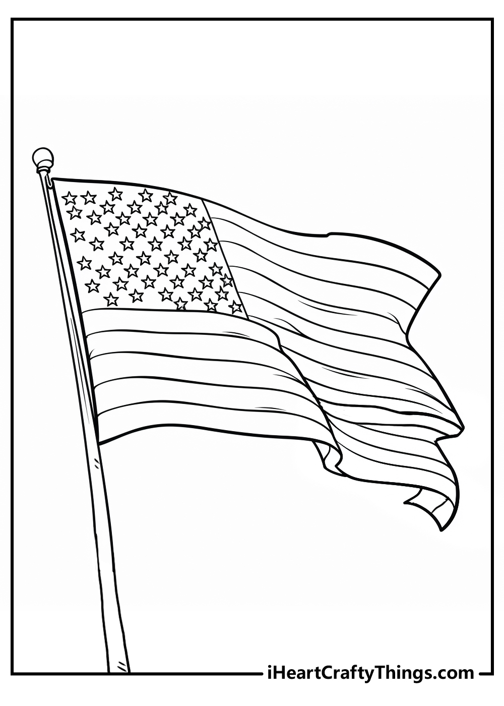 American flag coloring pages free printables