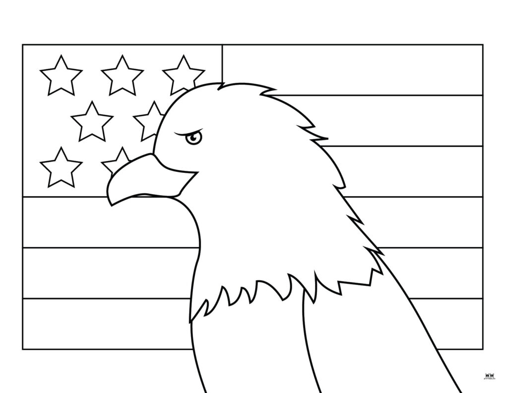 American flag coloring pages templates