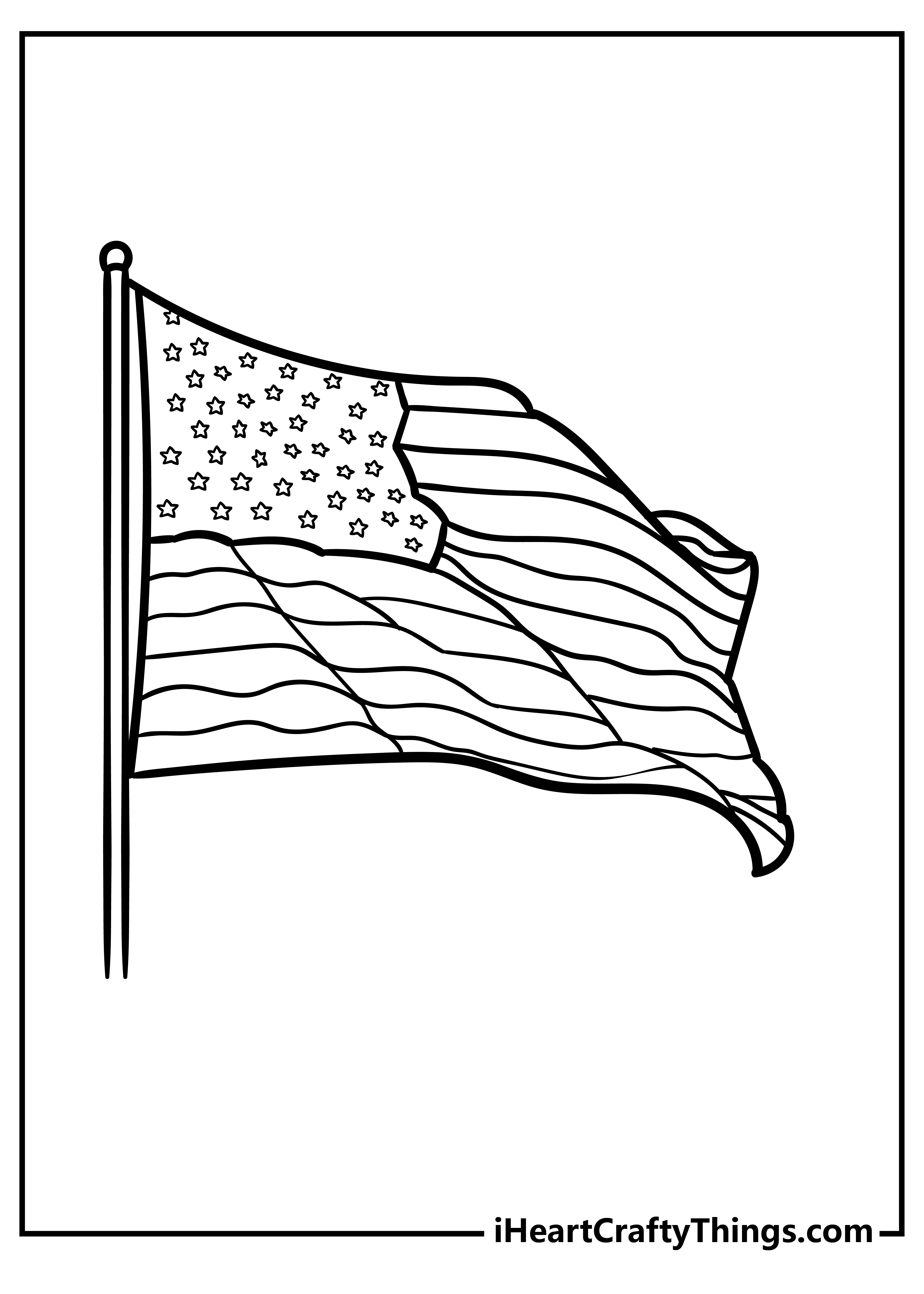 American flag coloring pages free printables