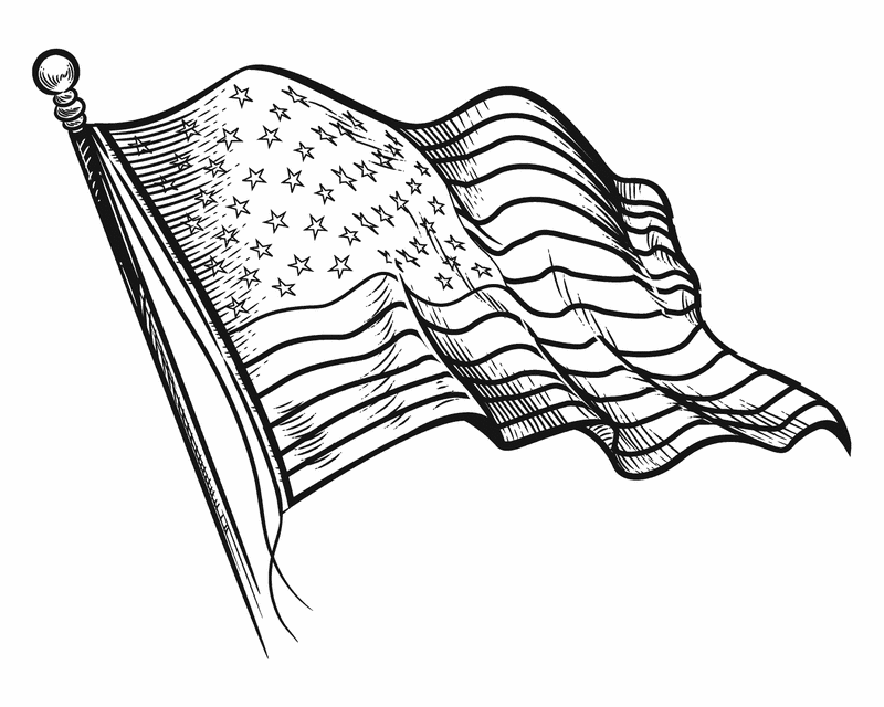 American flag coloring pages