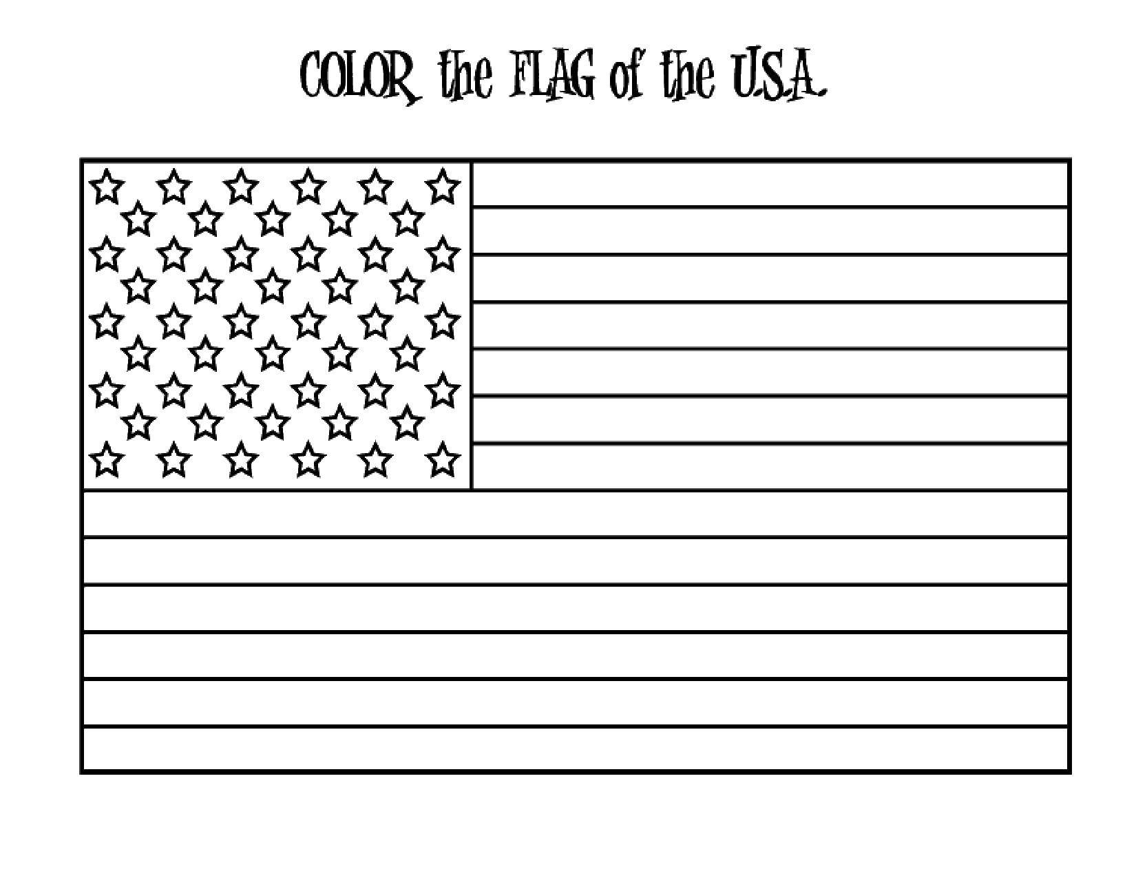 Online coloring pages coloring page usa flag usa download print coloring page