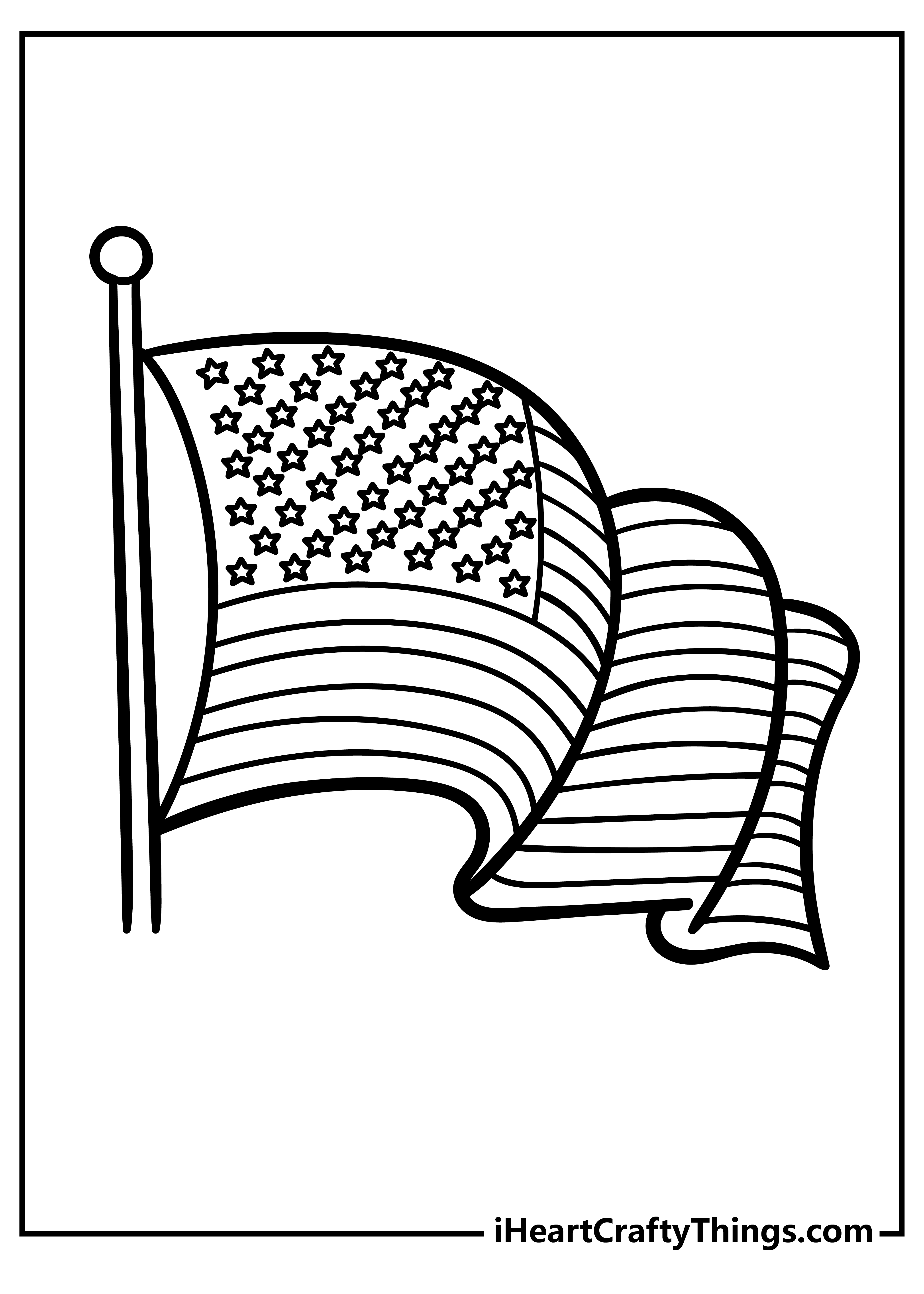 American flag coloring pages free printables