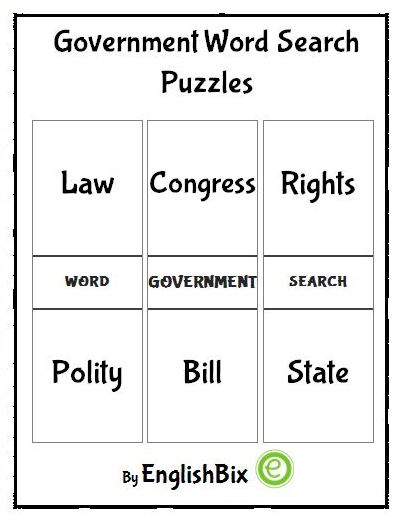 Government word search mini