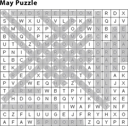 Word search puzzle answers education world