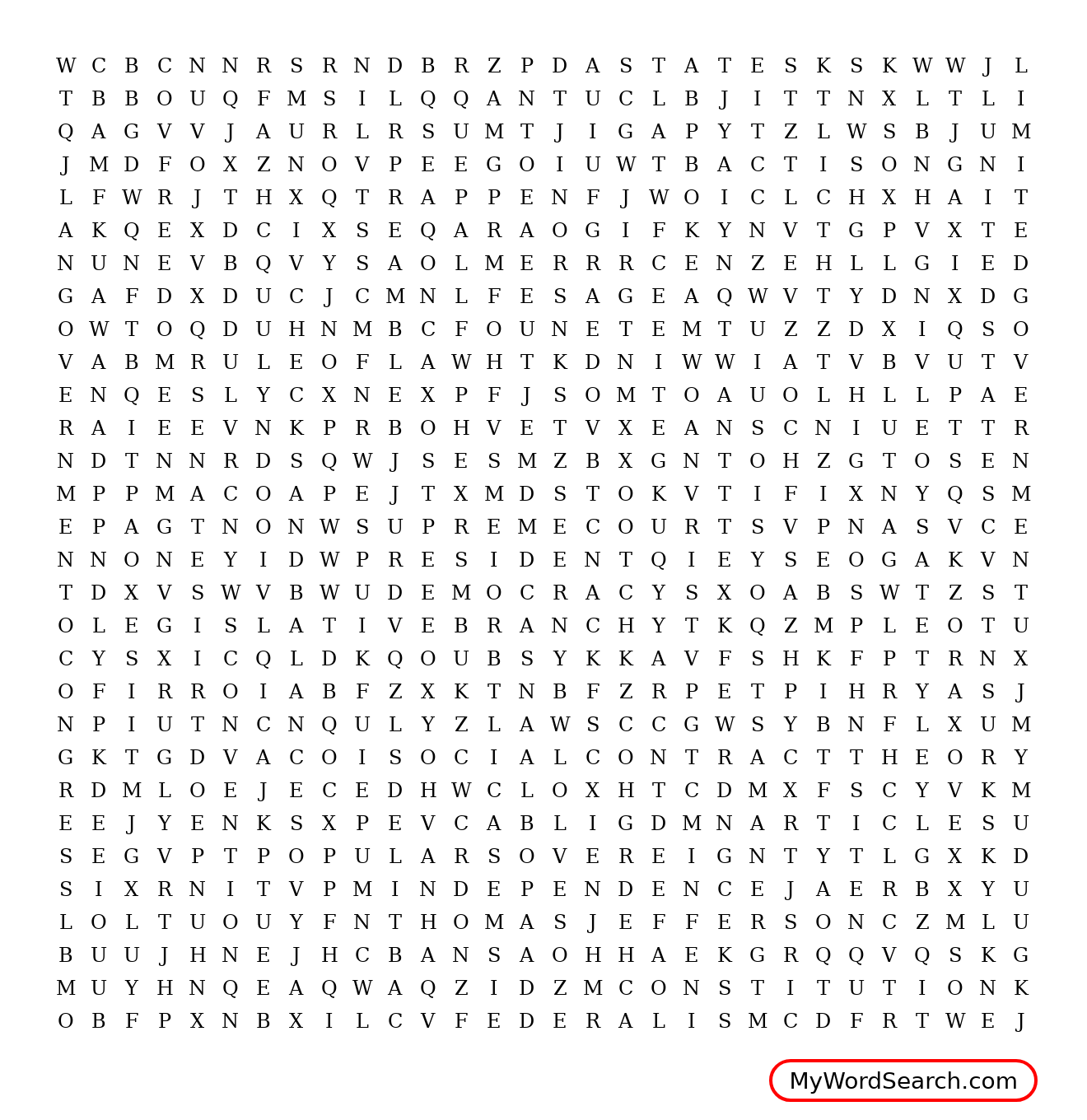 Us constitution word search