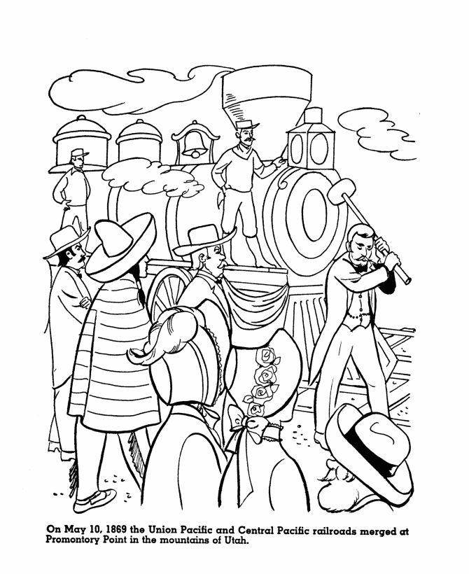 Train history coloring pages