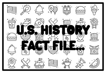 Us history fact file fourth of july activity patriotic colorg pages worksheet by swati sharma