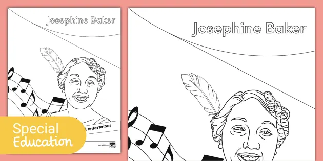 Josephine baker coloring sheet womens history us