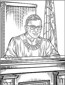 Ruth bader ginsburg coloring book a tribute to us supreme court justice rbg dover american history coloring books petruccio steven james books