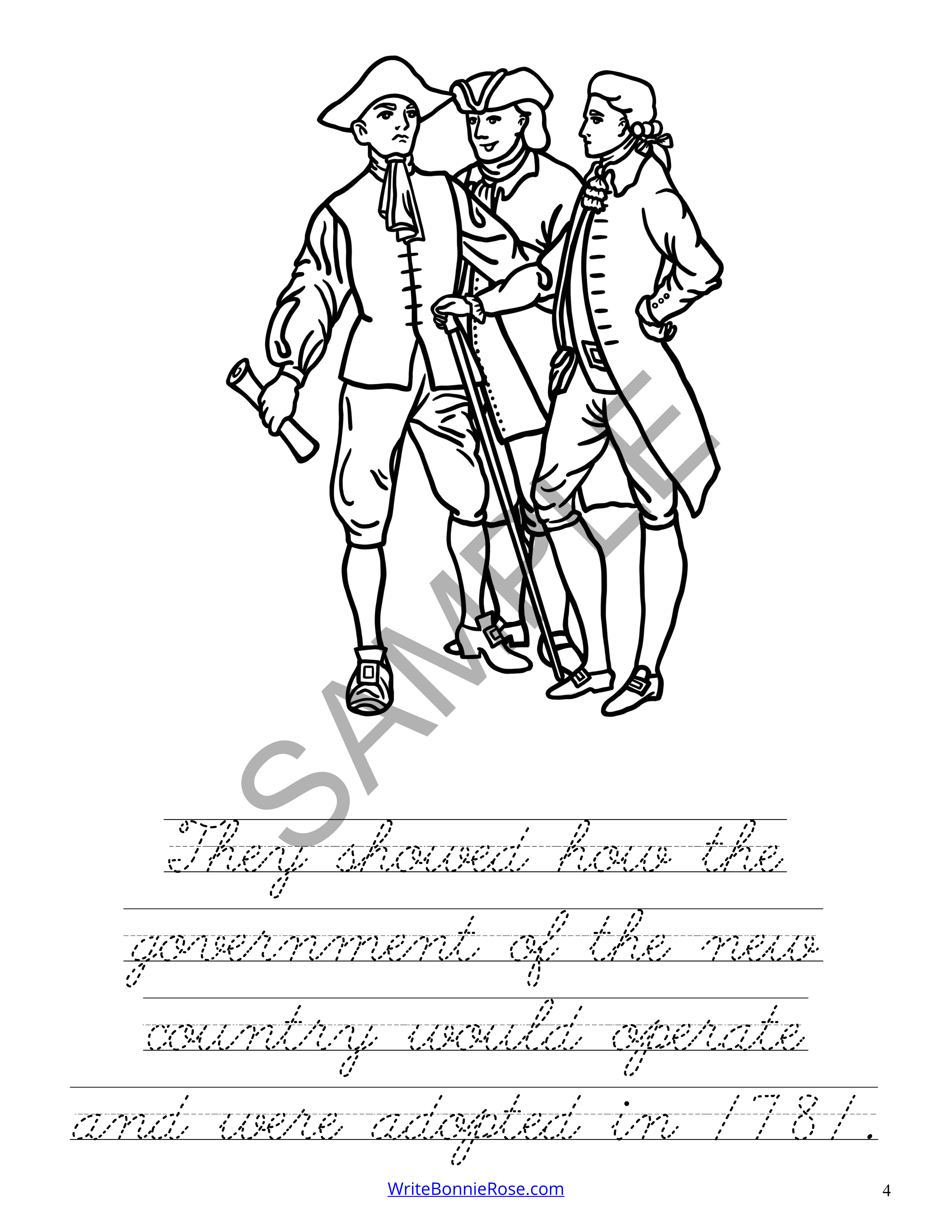 Story of the us constitution and bill of rights coloring book