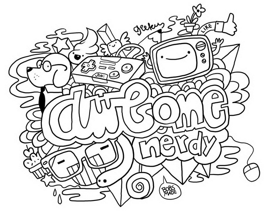 Doodle coloring pages