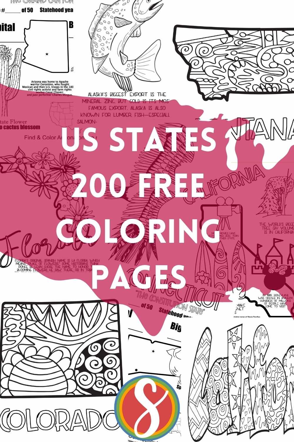 United states coloring pages â stevie doodles
