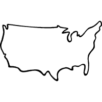 United states of america map coloring pages