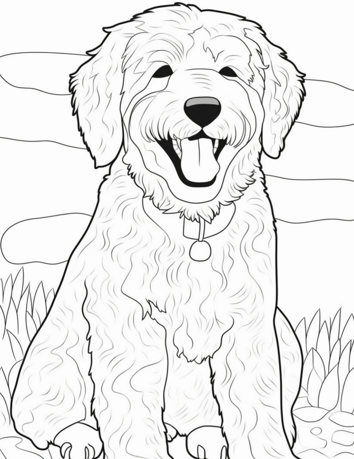 Goldendoodle coloring pages