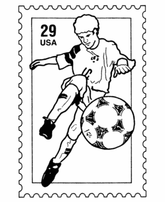 Bluebonkers usps sports stamp coloring pages