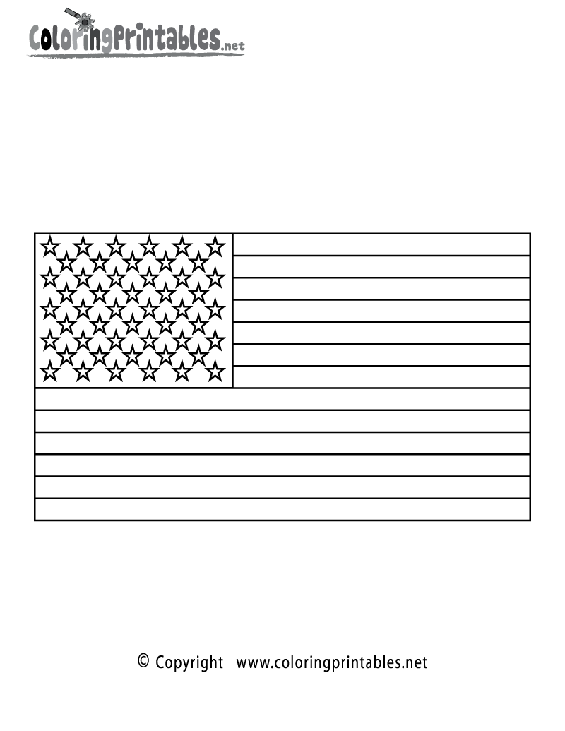 Usa flag coloring page