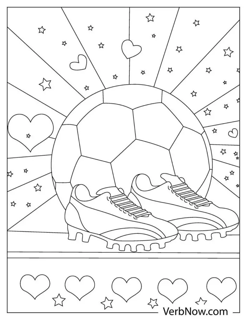 Free soccer coloring pages book for download printable pdf