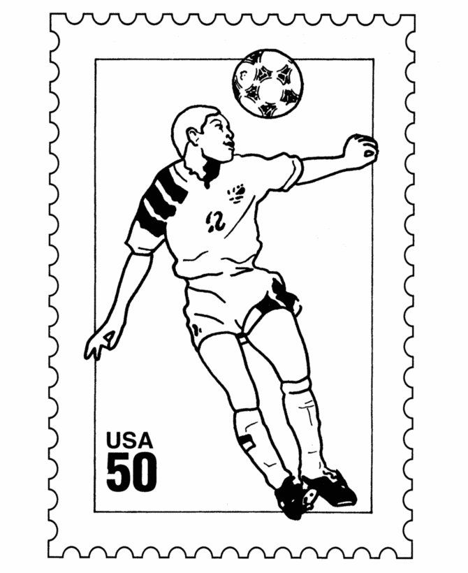 Bluebonkers usps sports stamp coloring pages