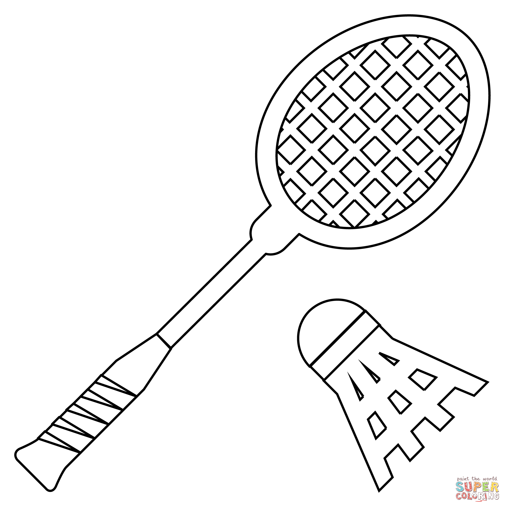 Badminton coloring page free printable coloring pages