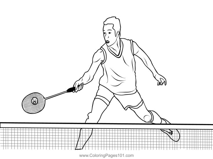 Badminton coloring page coloring pages for kids coloring pages printable coloring pages