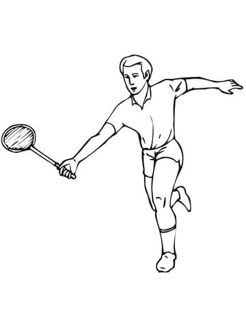 Badminton coloring page free printable coloring pages