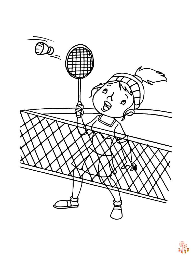 The top badminton coloring pages for kids