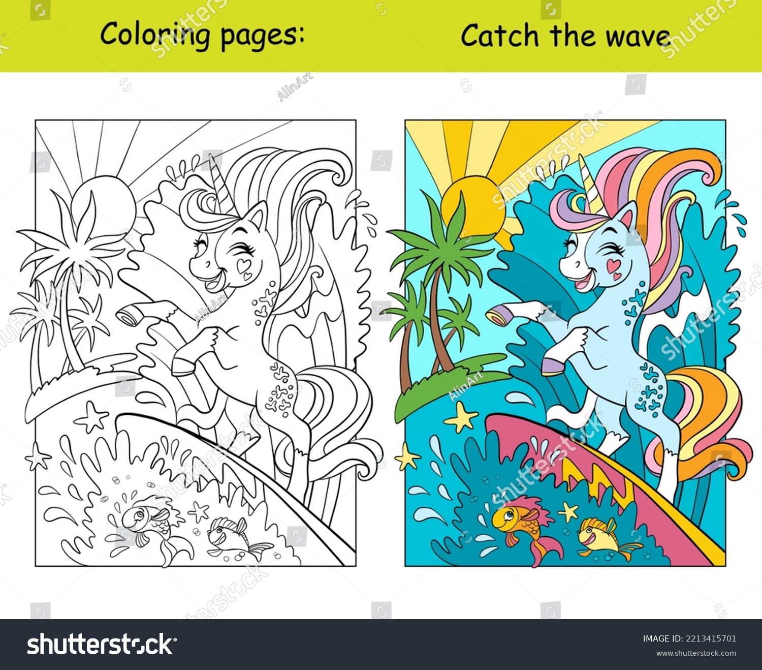 Surfing coloring page images stock photos d objects vectors